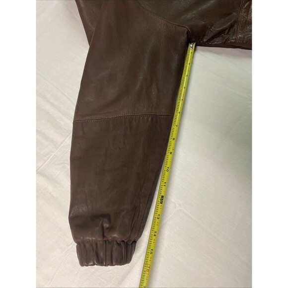 100% lambskin leather jacket women With Hood Vintage Super Soft Small - Picture 6 of 16